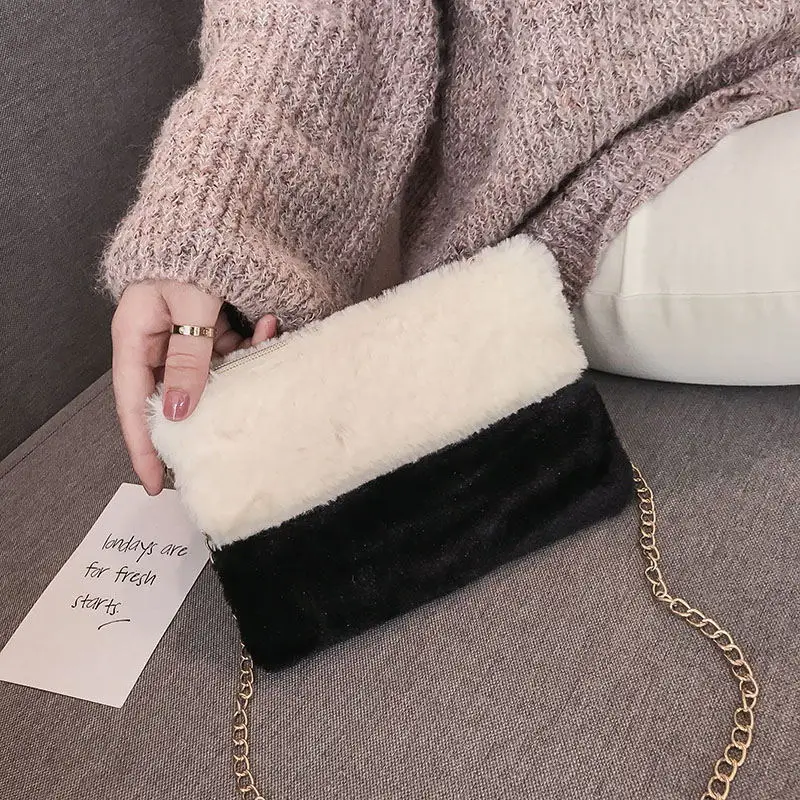 

New Style Autumn And Winter South Korea INS Super Fire Elegant bai da xiao Square Bag CHIC Hand Shoulder Oblique Bag