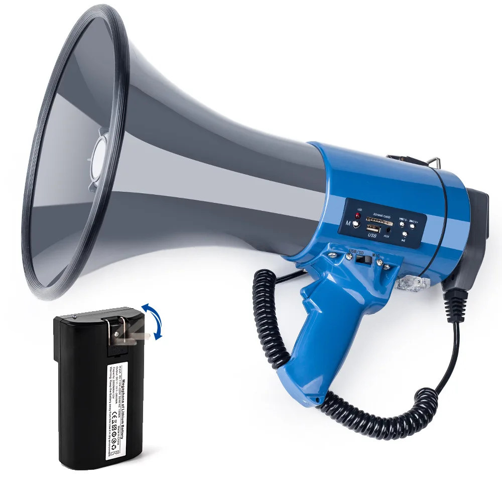 50W Outdoor Handheld Megaphone Speaker with Recordable Loudspeaker ...