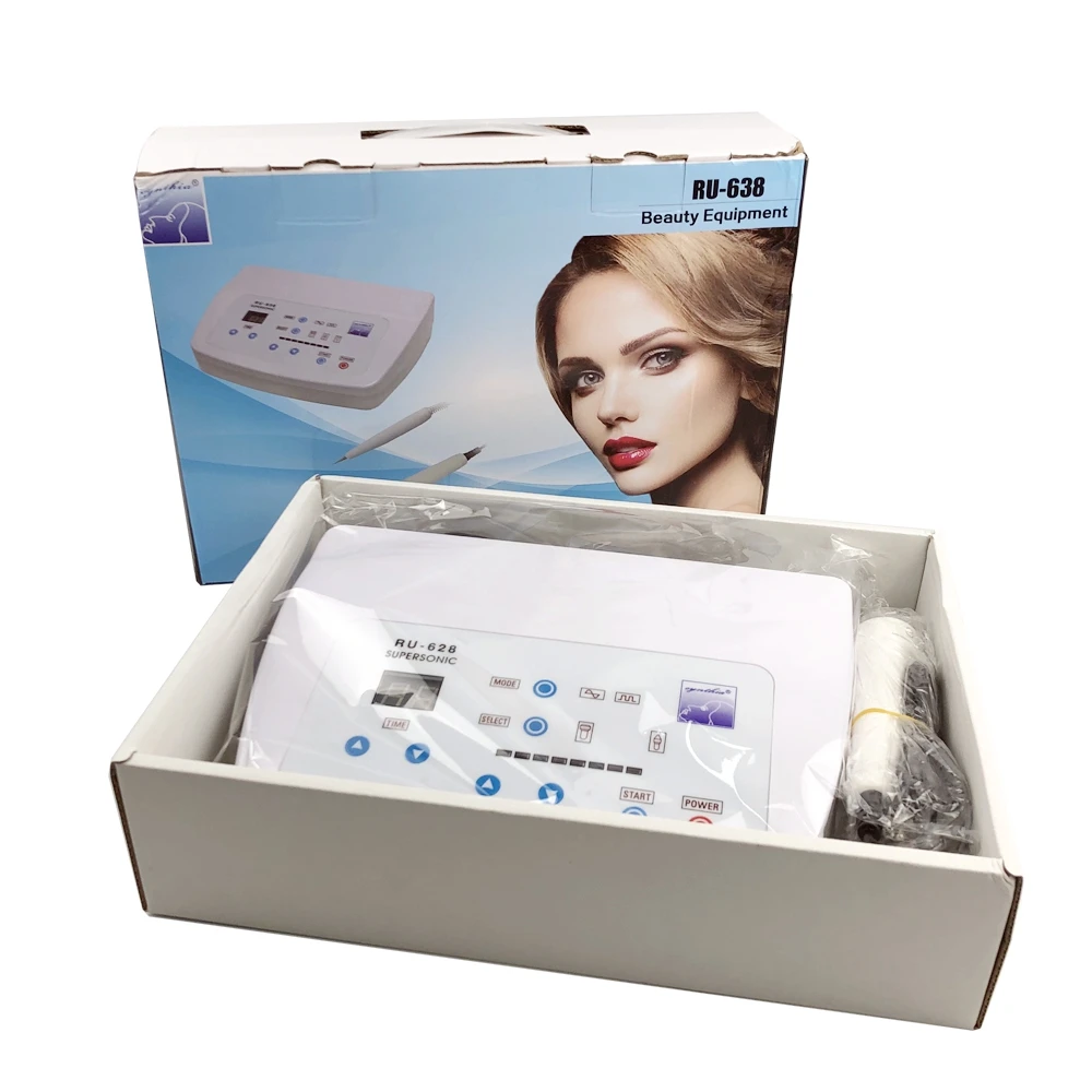RU-628 Portable Ultrasonic Beauty Machine 1MHz High Frequency Ultra Sound Facial Massage Face Skin Eye Sonophoresis Treatment