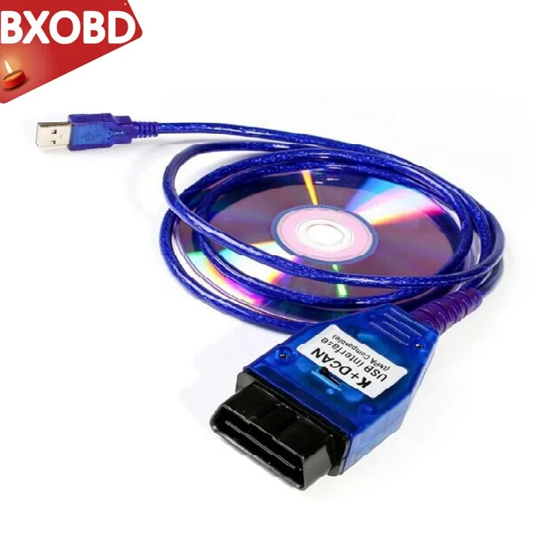 NPA совместимый USB OBD2 Интерфейс Коммутируемая функция поддерживает K-Line протоколы INPA K+ DCAN FTDI FT232RQ синий цвет