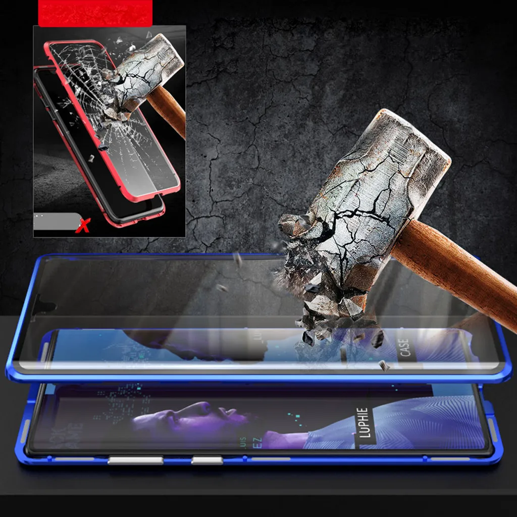 Магнитный чехол для телефона samsung Galaxy Note 10/10+ Адсорбция металлический бампер стеклянный чехол для samsung Galaxy Note 10#3