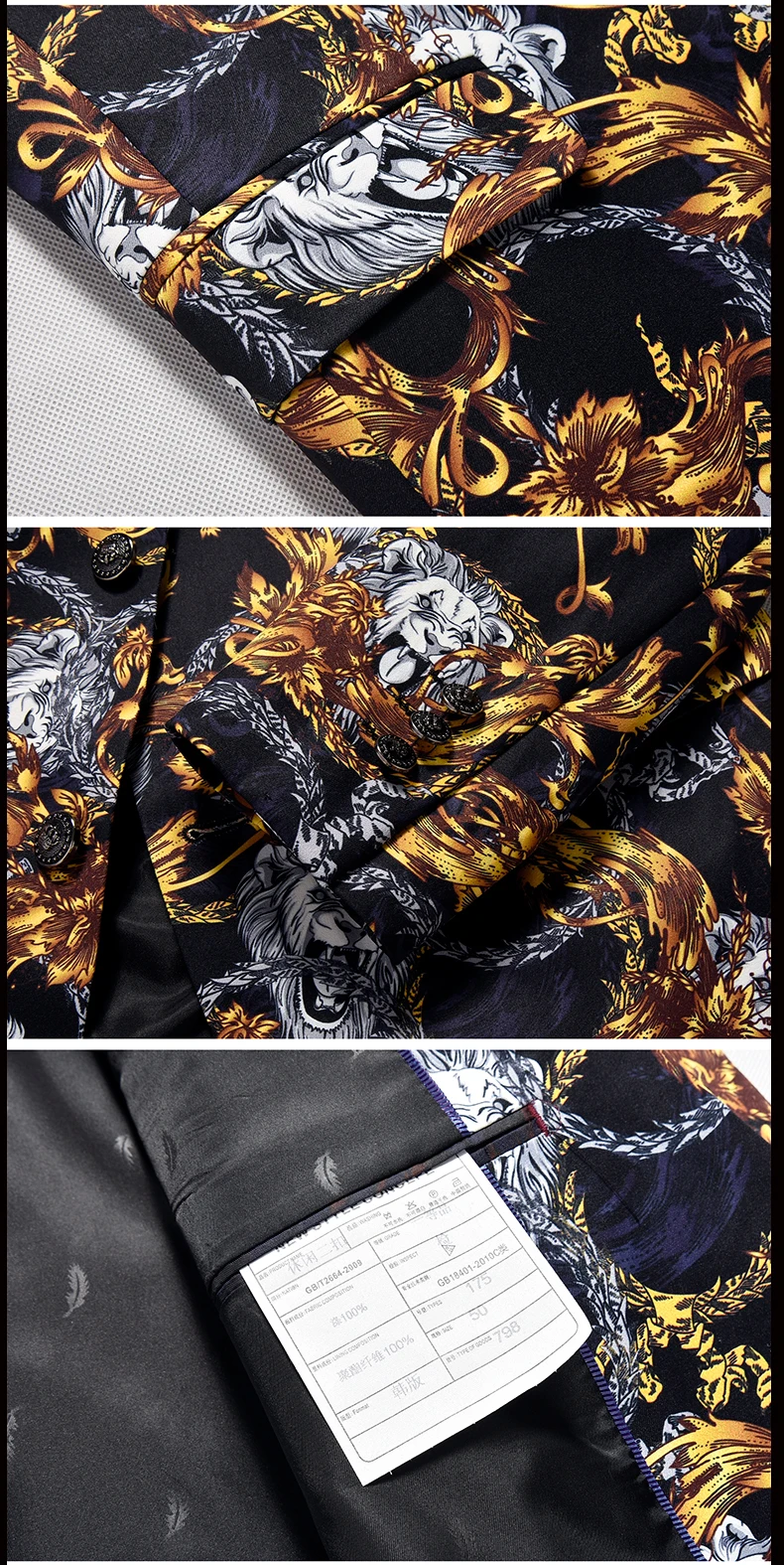 Erkek Ropa Para Hombre Moda мужские костюмы с цветочным принтом мужские вечерние костюмы смокинг приталенный Мужской дизайнерский сценический костюм Клубные наряды