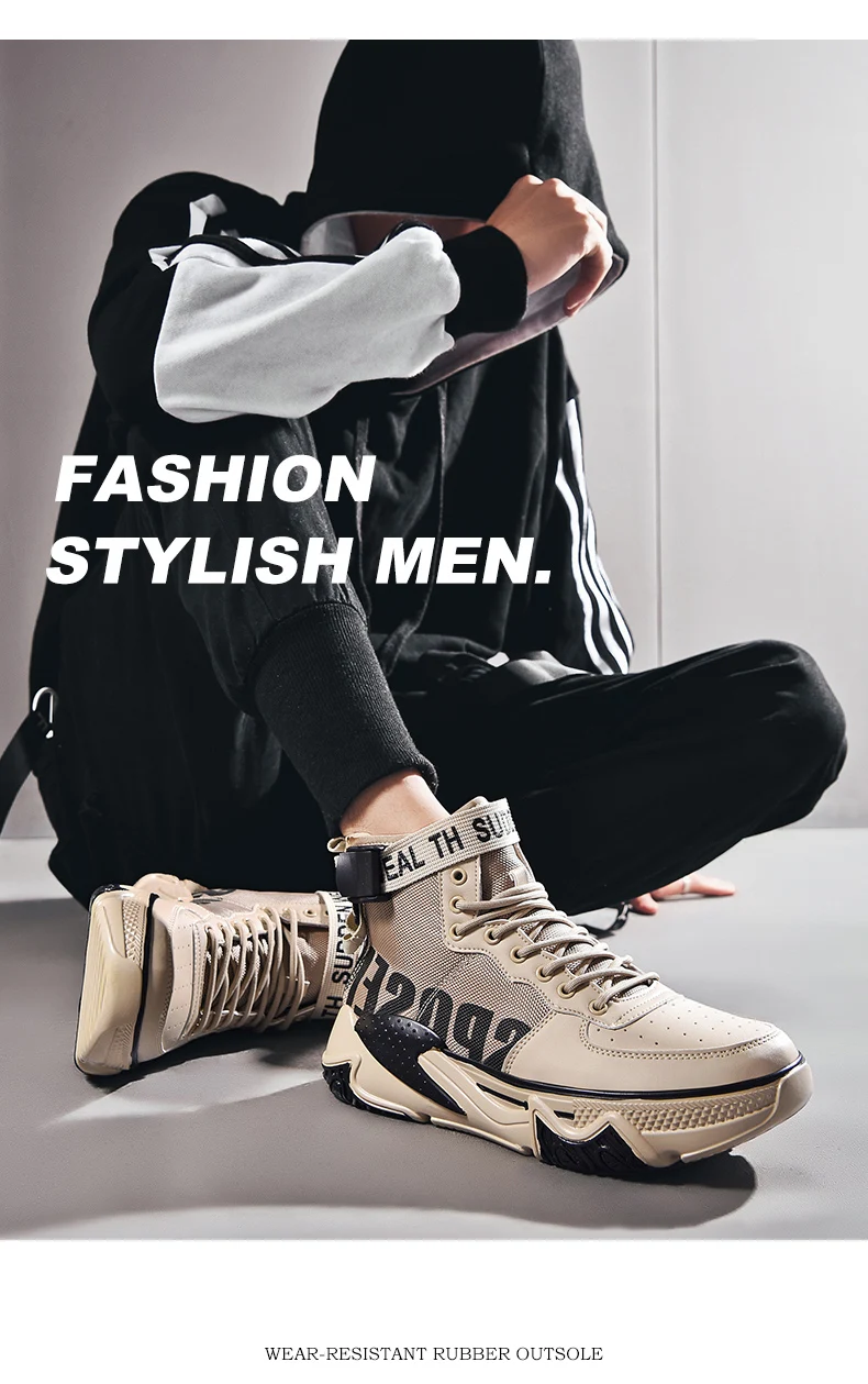 SENTA New High Top Men Running Shoes Cushioning Breathable Sport Shoes Fashion Man Sneakers Trainers Jogging Shoes Zapatillas