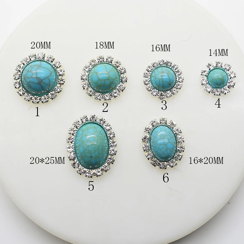 

New Direct sales 10 pcs/lot Mix Flat back Rhinestone turquoise Jewelry fittings Craft Decoration Material Wedding Embellishment