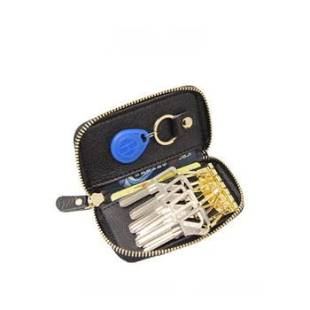 

New Car Key Wallets Card Holder Women Men's Leather Zipper Purse Bag Fashion Multifunction Housekeeper Holders