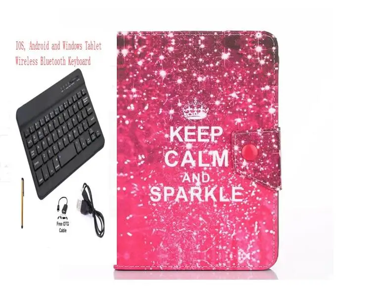 Bluetooth клавиатура чехол для huawei MediaPad T3 10 AGS-W09/AGS-L09 9,6 дюймовый планшет клавиатура подставка PU кожаный магнитный чехол+ ручка - Цвет: Keyboard Case