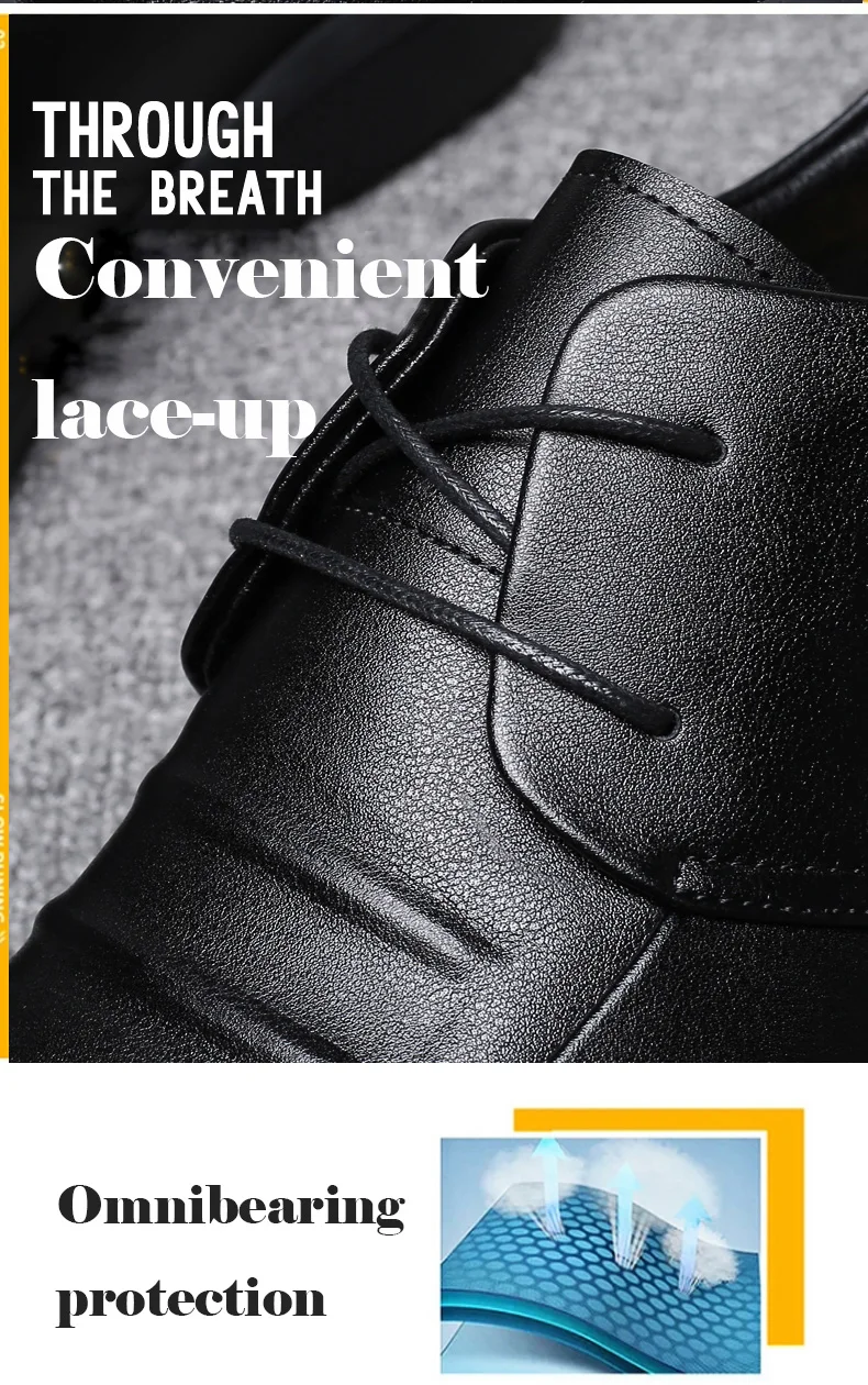 Misalwa High Quality Men Leather Casual Shoes Slip-on / Lace-up Office Daily Men Footwear Thick Sole Business Dress Moccasins