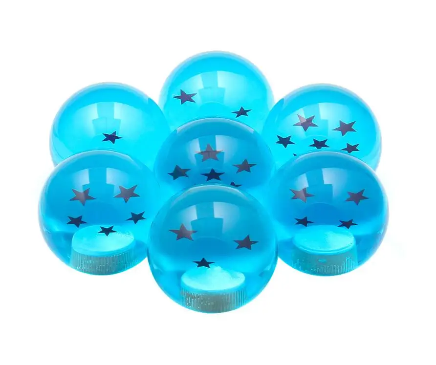 Dragon Ball Gear Shift Knob 57mm Diameter 1 7 Star Acrylic For Universal Car Blue Color| | - AliExpress