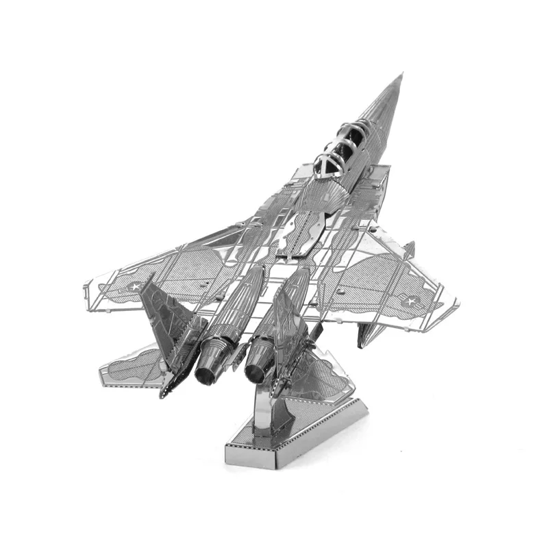 3D металлические головоломки модель самолета наборы DIY лазерная резка головоломки модель Развивающие игрушки для взрослых детей - Цвет: F15 fighter