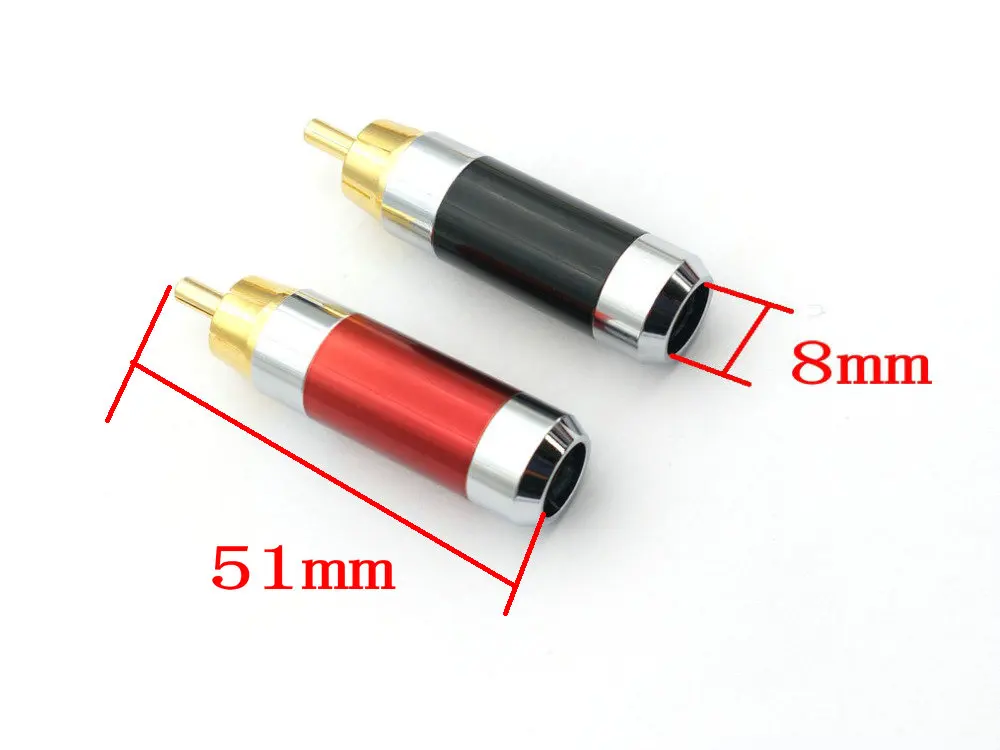 Новый Медный позолоченный аудиокабель RCA 20 шт. паяльный Штекерный разъем