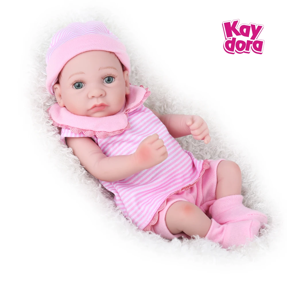 KAYDORA Water Proof 10 Inch 25cm Full Vinyl Reborn Baby Cute Dolls Alive Real Bathe Small Kids Play Toys Birthday Gifts | Игрушки и