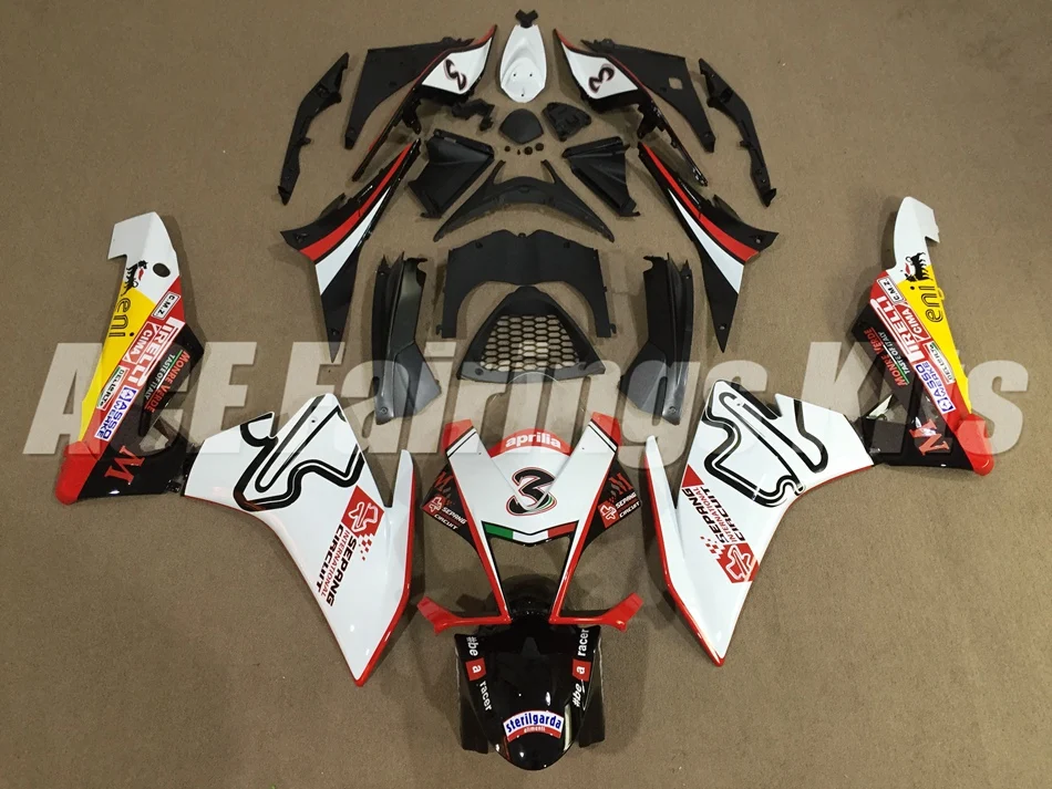 Полный комплект обтекателя мотоцикла подходит для Aprilia RSV4 1000 2010 2011 2012 2013 АБС-пластик Пользовательские 3