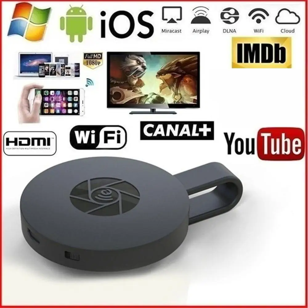 Kuulee 2 го поколения Mirascreen Цифровой HDMI медиаплеер ТВ приставка смарт HD ключ