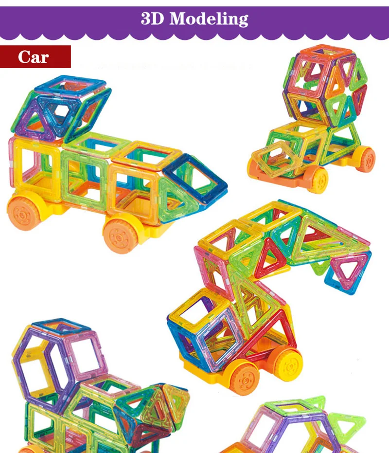 Магнитные блоки DIY магнитный Строительный набор обучающая красочная магнитные плитки Стволовые игрушки