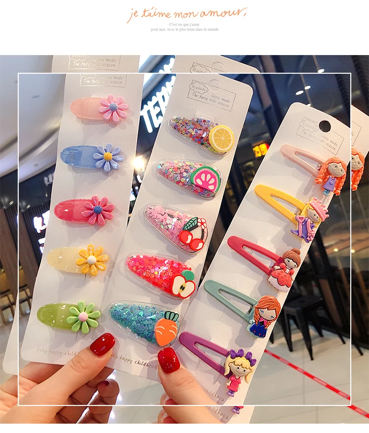 Kawaii Princess Мультяшные заколки, подарки для детей, Детский зажим для волос, заколки, аксессуары для девочек и женщин, милый головной убор, заколка для волос