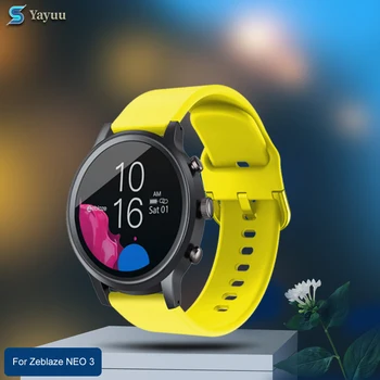 

YAYUU Soft Silicone Watch Band For Zeblaze NEO 3 Smart Watch Bracelet Replacement Wristband Adjustable Sport 22mm Watch Strap