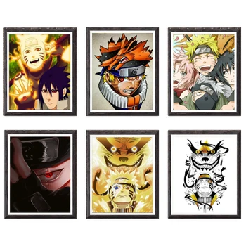 

NARUTO Boruto Ninja Sasuke Shippuden Japan Anime Canvas Art Print Fabric Picture Artwork for Home Decor 50 x 70cm