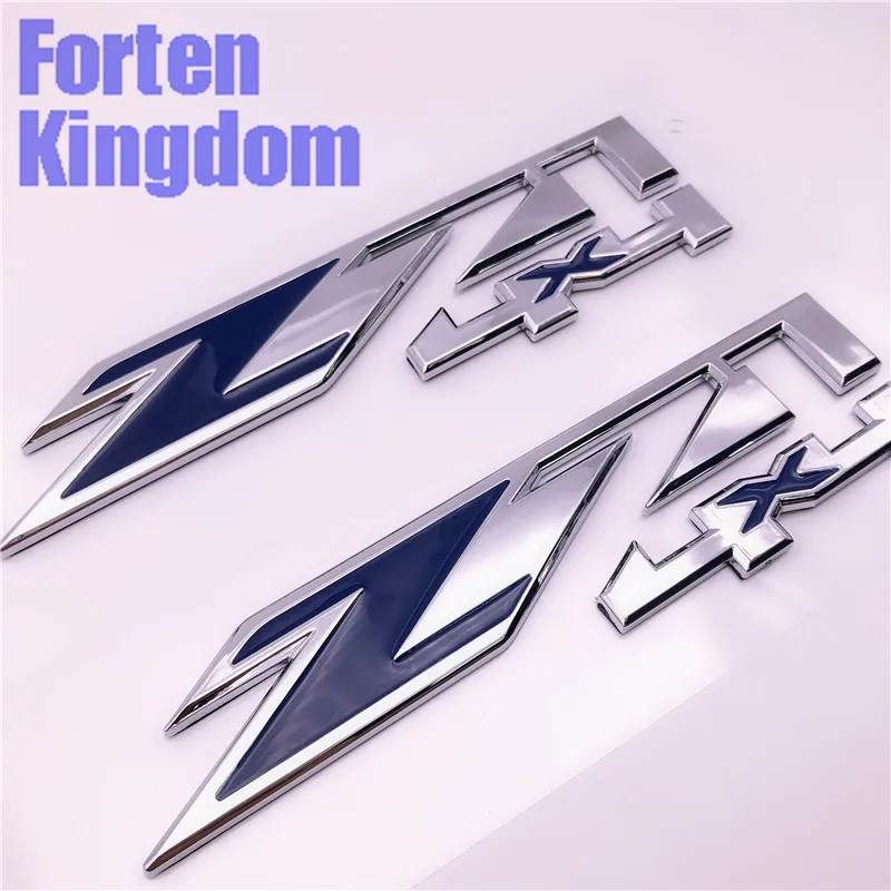 Forten Kingdom 2 шт. слово Z71 4x4 ABS пластик синий и хром багажник автомобиля эмблема 3D буквы значок Авто Кузова стикер