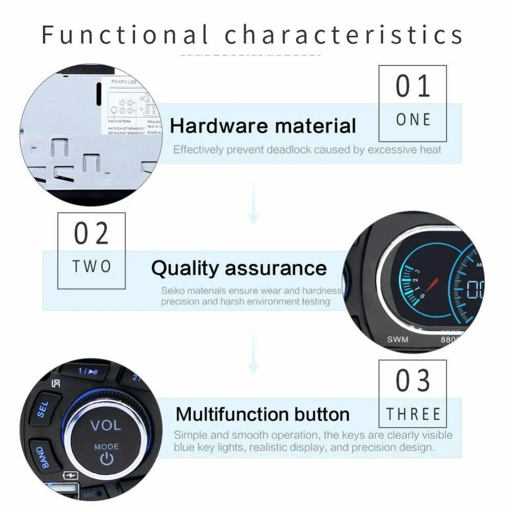 Автомагнитола 1 Din стерео аудио Bluetooth кассетный плеер 8809 дистанционное управление