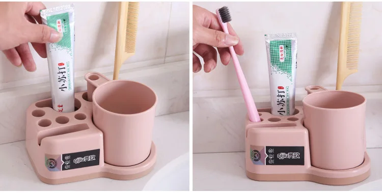 Bathroom Toothbrush Shelf Toilet Wash Cup Set Placed Mouths Of Home Toothbrush Holder Mouthwash Washing Storage Tumbler