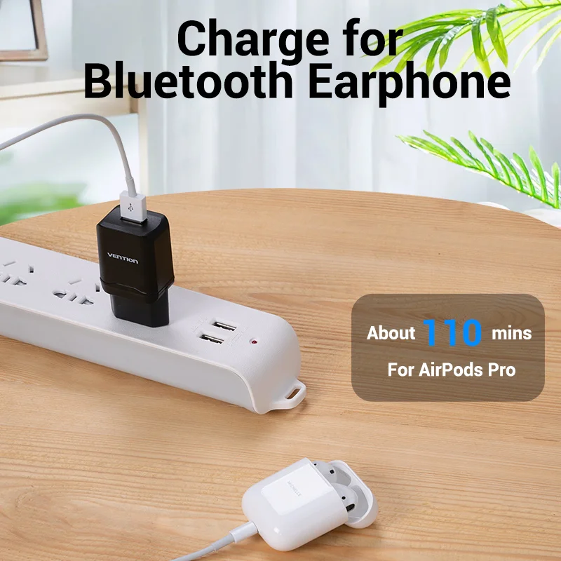 Vention 5V 2.1A USB зарядное устройство для iPhone XS 8 7 iPad быстрое настенное EU адаптер Samsung S9