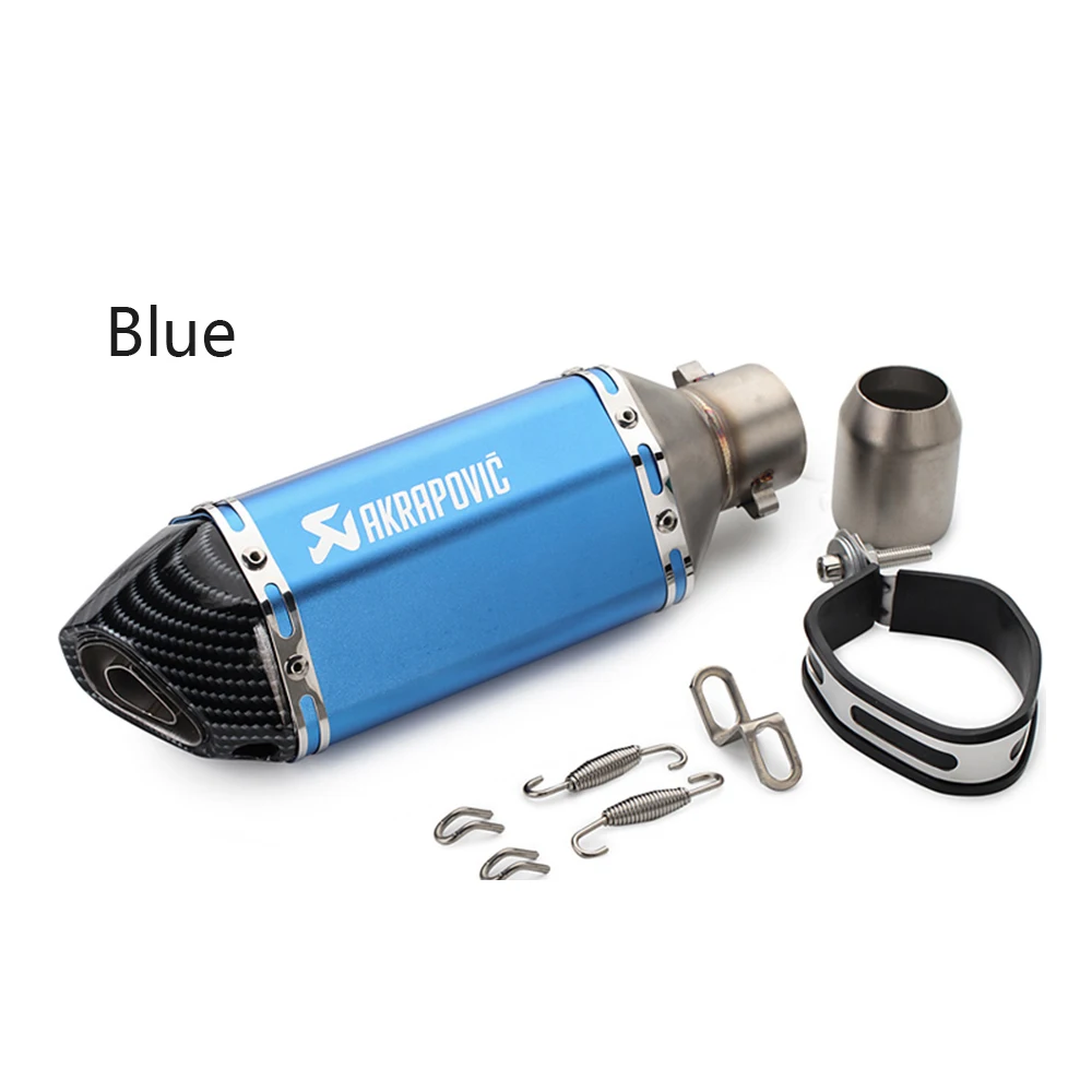 Blue Akrapovic moto rcycle выхлопная труба для HONDA dio клатч dio zx ruckus super cub 110 сегодня vario vfr moto zoomer - Цвет: Blue