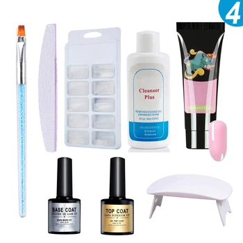 

Poly Gel Set Extension LED UV Gel Varnish Nail Polish Nail Dryer Kit Quick Building FOU99