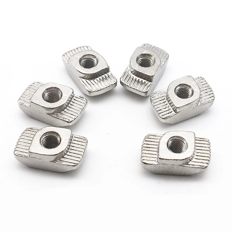 M3 Draad T-Moer voor 40 Serie Europese Aluminium Profiel Hamer Hoofd Drop in T Slot Moeren Vernikkeld Carbon Staal 50 Stuks