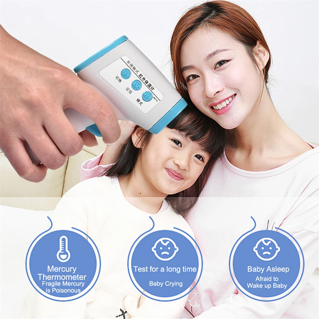 

Forehead Temperature Backlight Meter Measuring Tool Non-contact Infrared Thermometer