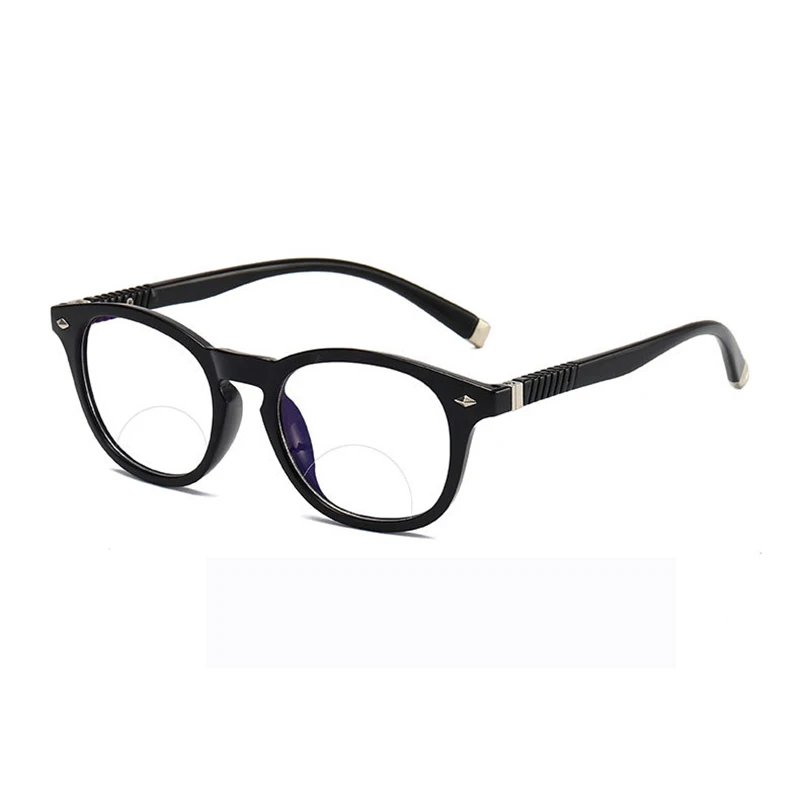 Reading Glasses Bifocal Reader Plastic Retro Round Style for Men and Women+1.0+1.5+2.0