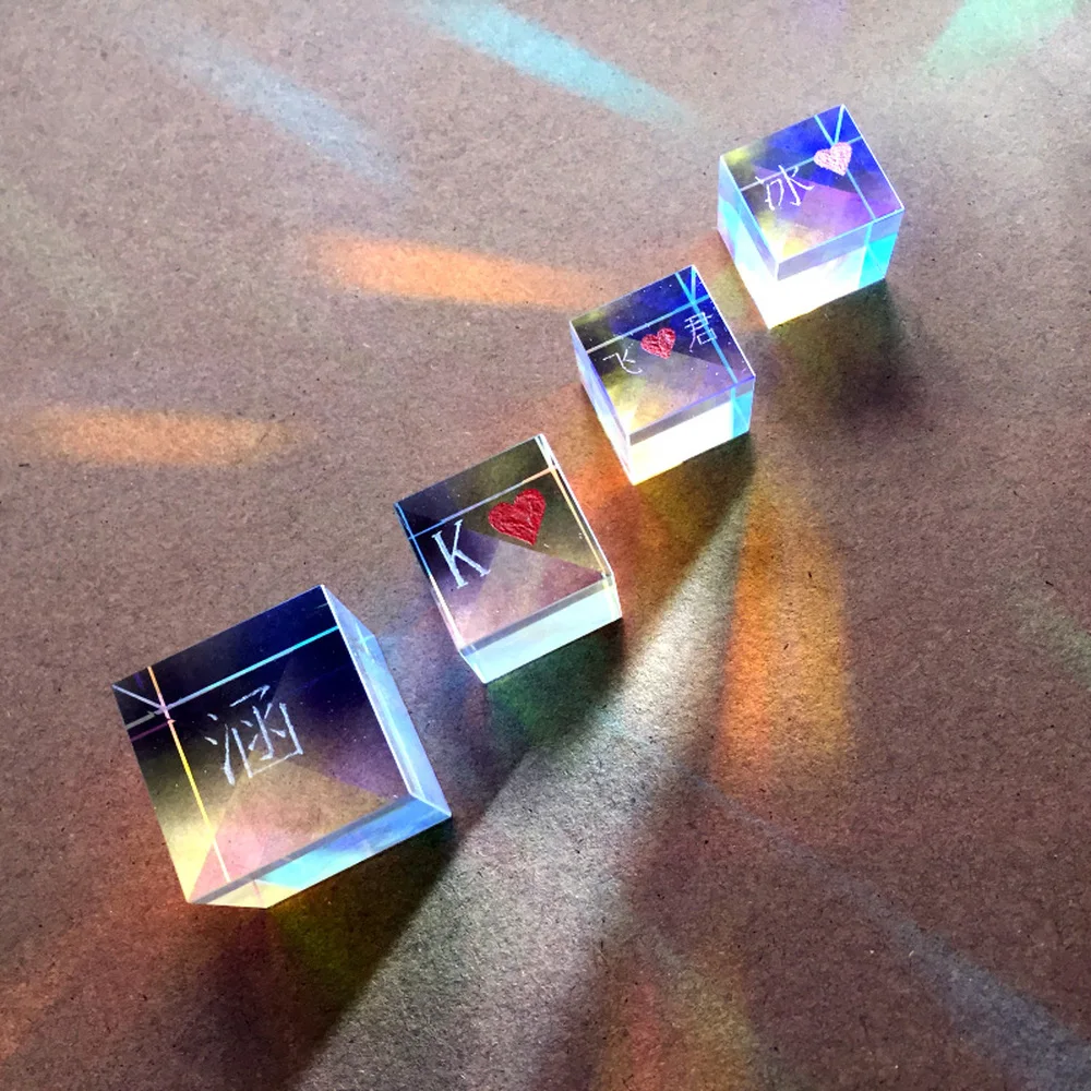 Комбинированный сплиттер крест дихроический куб RGB Призма Оптическое стекло треугольная призма для обучения светильник физика спектра