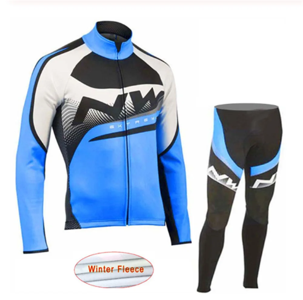 9 NW MTB Pro команда Тепловая флисовая велосипедная Джерси Зимняя теплая гоночная одежда для велоспорта Ropa Ciclismo Hombre 10 - Цвет: 9