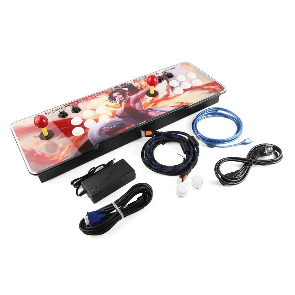 

Beautiful Girl Pattern 875 In 1 Home Multiplayer Arcade Game Console Controller Kit Double Joystick Console Support HDMI VGA