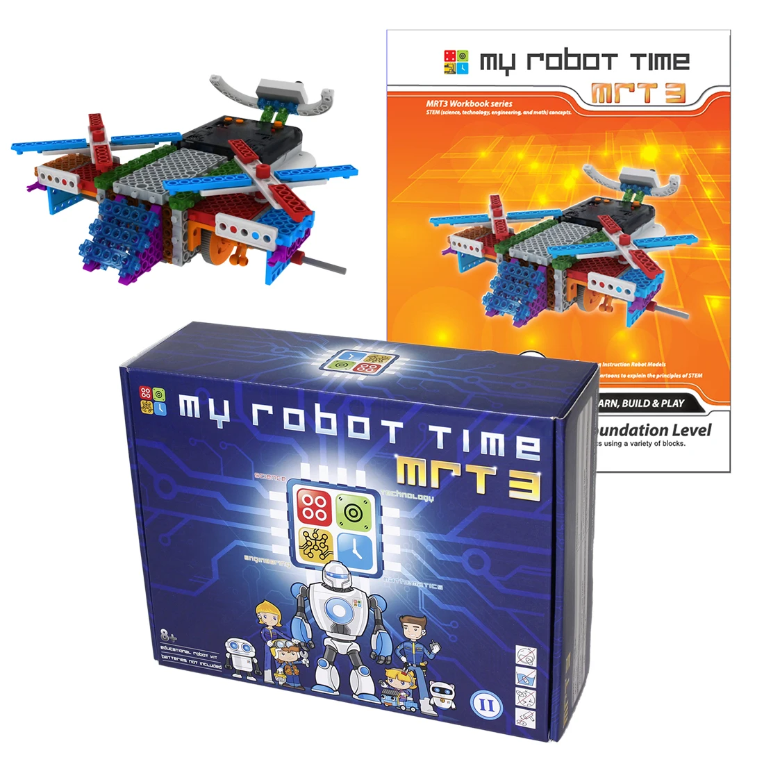 My Robot Time Multi-mode DIY RC Robots Building Block Kit Assembly Educational Robot Gift Toy for 7-12 Years Old (MRT 3-1/2/3/4) My Robot Time Multi-mode DIY RC Robots Building Block Kit Assembly Educational Robot Gift Toy for 7-12 Years Old (MRT 3-1/2/3/4)