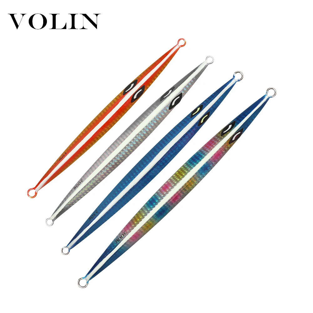 

VOLIN NEW Shore Casting Sea Bass Lure Slow Jigging Metal Fishing Lure 1pc 150g 200g 250g 300g 400g Artificial Fishing Bait