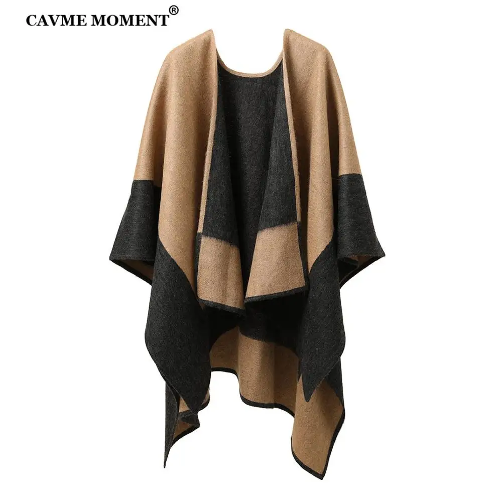 CAVME 100% шерсть пончо для женщин Пашмина шарф Ларг ношение шарфы мягкие шерстяные
