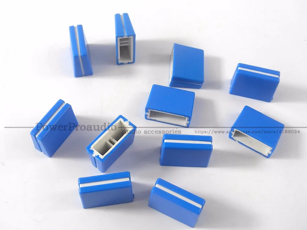 20 Pz/Lotto Canale Crossfader Potenziometro Fader Cap Manopola Per Pioneer Djm-250 350 400 600 700 800 Mixer Colore Blu