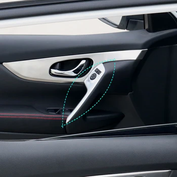 

ABS Left Hand Drive Interior Front Door Armrest Handle Panel Decoration Trim Car Door Handle For Nissan Qashqai 2018 2019