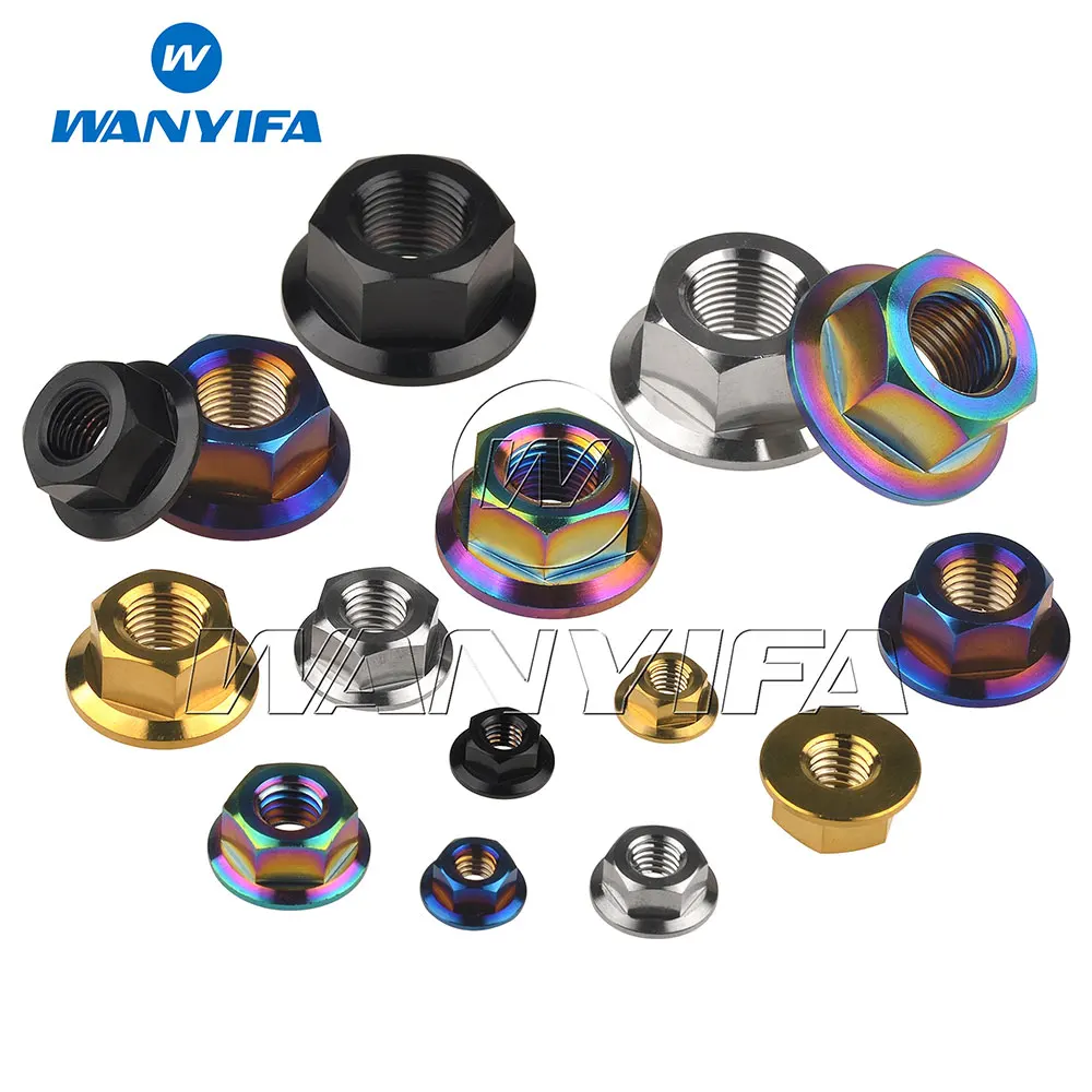 

Xingxi Titanium Nuts M14 M16 Pitch1.25mm 1.5mm Ti Flange Nut Screws Bolts Accessory for Motorcycle Bicycle Bike