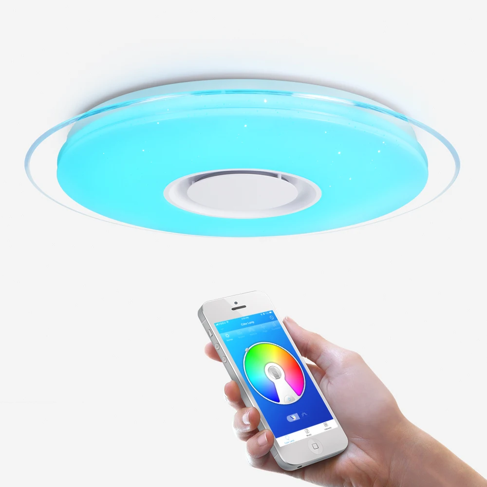 

Modern LED Ceiling Light Bluetooth Speaker APP Control RGB Dimming Bedroom Living Room Kitchen Children Room Light Ceiling lamp