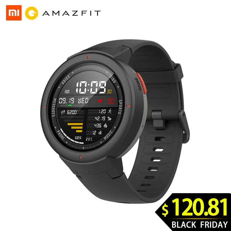 Amazfit Verge умные часы HUAMI английская версия модернизированные HR сенсор gps умные часы вызов ответ Смарт сообщение Push спортивные часы F2