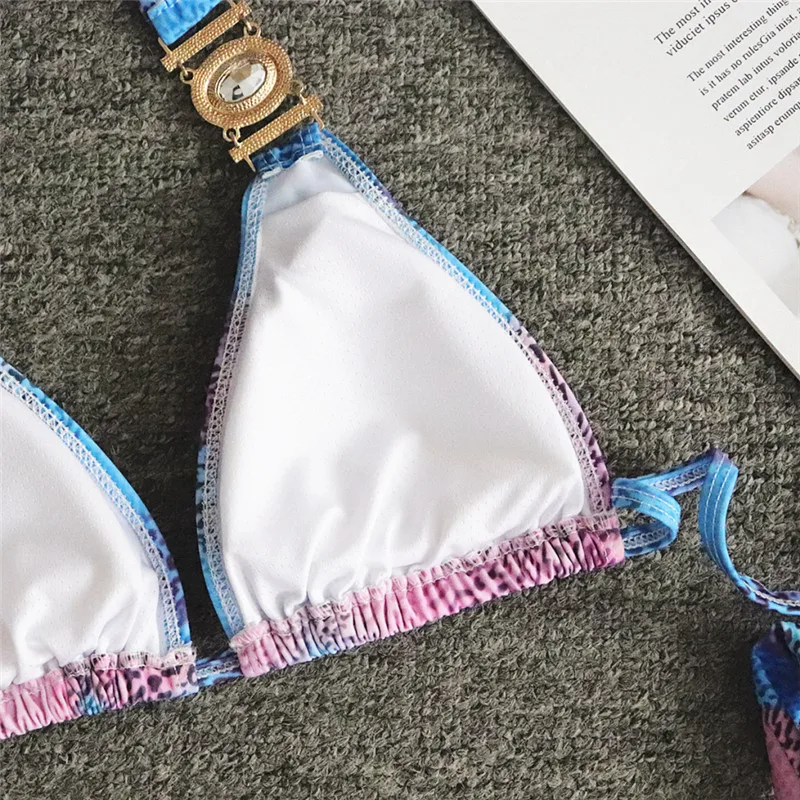 Aartiee сексуальное бикини со стразами mujer купальники стринги с петелькой купальник женский купальный костюм микро купальники женские костюмы из двух предметов