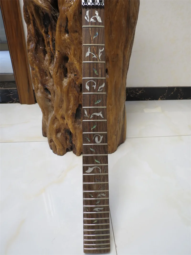 The best quality 24 frets unfinished DIY Rosewood fingerboard electric guitar head neck