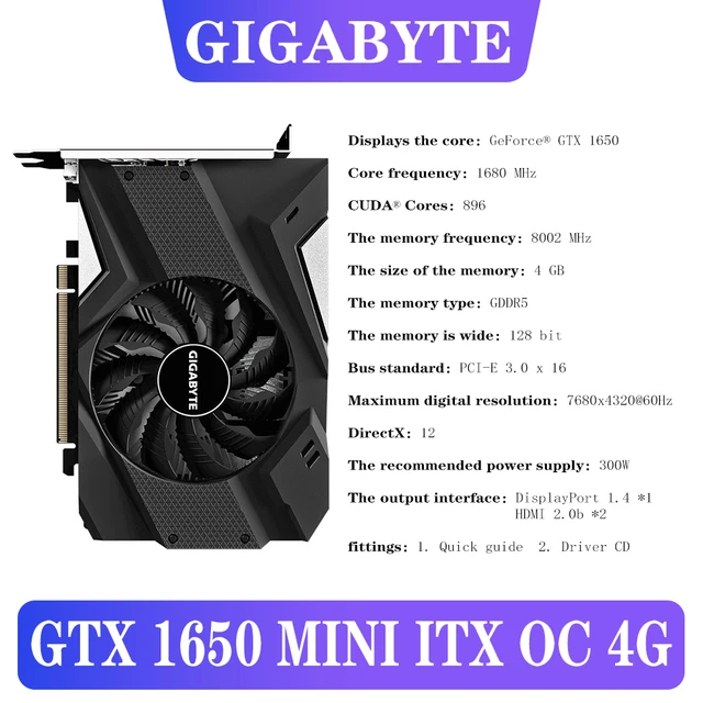 GIGABYTE GTX 1660 SUPER MINI ITX OC 6G superior/1660Ti ITX OC 6G/1660 ITX  OC 6G/1650 SUPER OC 4G/1650 D6 OC 4G/GTX 1650 ITX OC 4G|Tarjetas gráficas|  - AliExpress