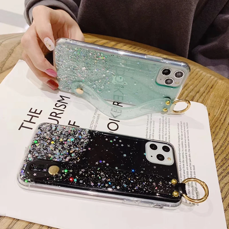 Чехол с ремешком на руку для samsung Galaxy Note 8, 9, 10 Plus, S9, S8, S10 Plus, кольцо на палец, TPU, чехол для samsung A10S, A80, A50, A70