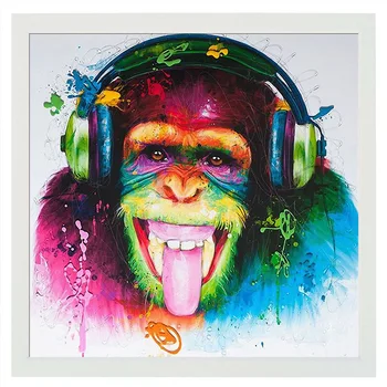 

Hip Hop Animal Chimpanze Orangutan Canvas Painting Hip Hop Monkey Wall Art Poster and Prints Pictures for Home Living Room Decor