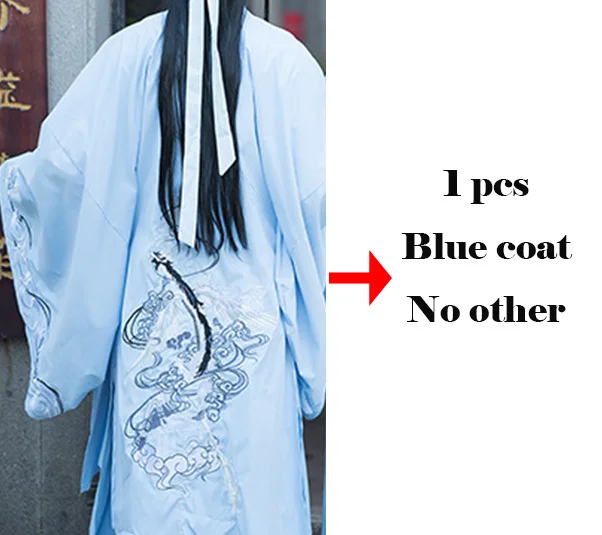 Вышивка танцевальные костюмы Hanfu для женщин и мужчин китайский праздничный наряд народное платье феи певцы рейв представление одежда DC3433 - Цвет: Синий