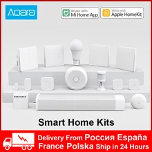 Xiaomi-Kits de hogar inteligente Aqara, interruptor de pared para cámara, lámpara, Sensor de temperatura y movimiento, relé, Control remoto Mihome, Gateway Hub M1S