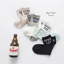 5 Pairs Hot Sale Spring Autumn Harajuku Lovely Cartoon College Style Sock Women Happy Kawaii Bear Letter Girls Casual Socks