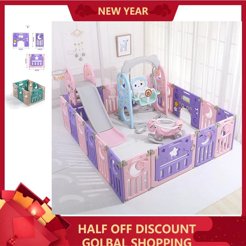 

Portable Children's Game Play Fence Indoor Baby Safety Playpen Crawling Infant Protective Playground EU Country Shipping By UPS